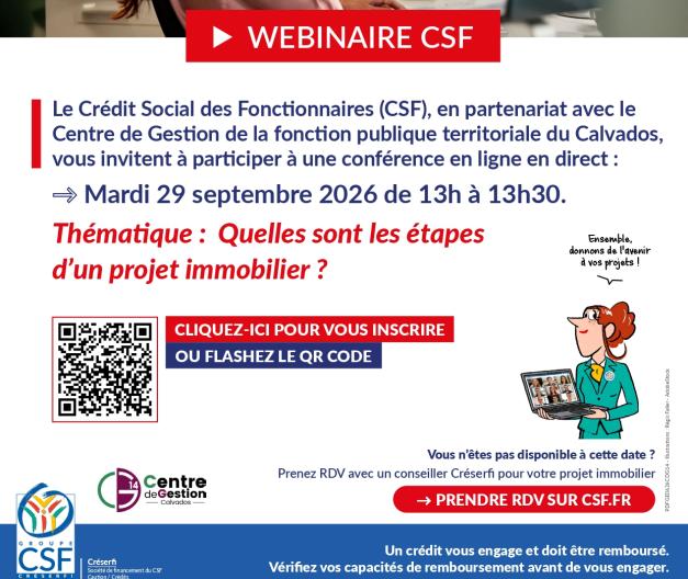 affiche relative au webinaire CSF du 29/09/26